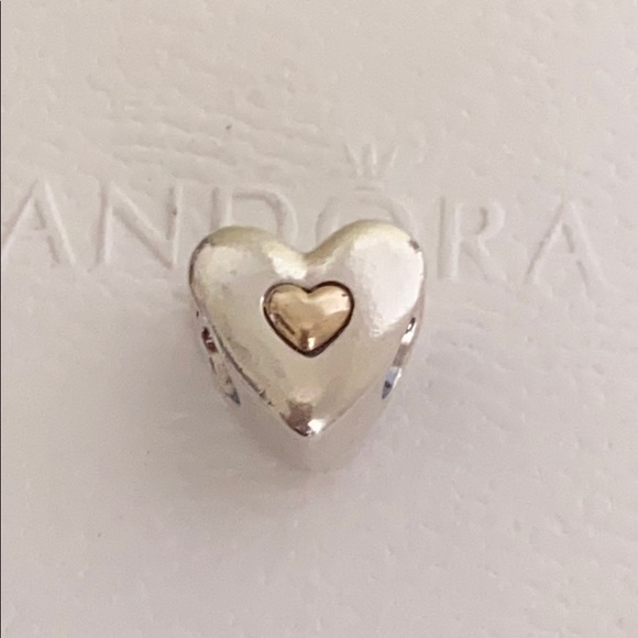 New Pandora Happy Anniversary Charm , Two tone . - Picture 1 of 9